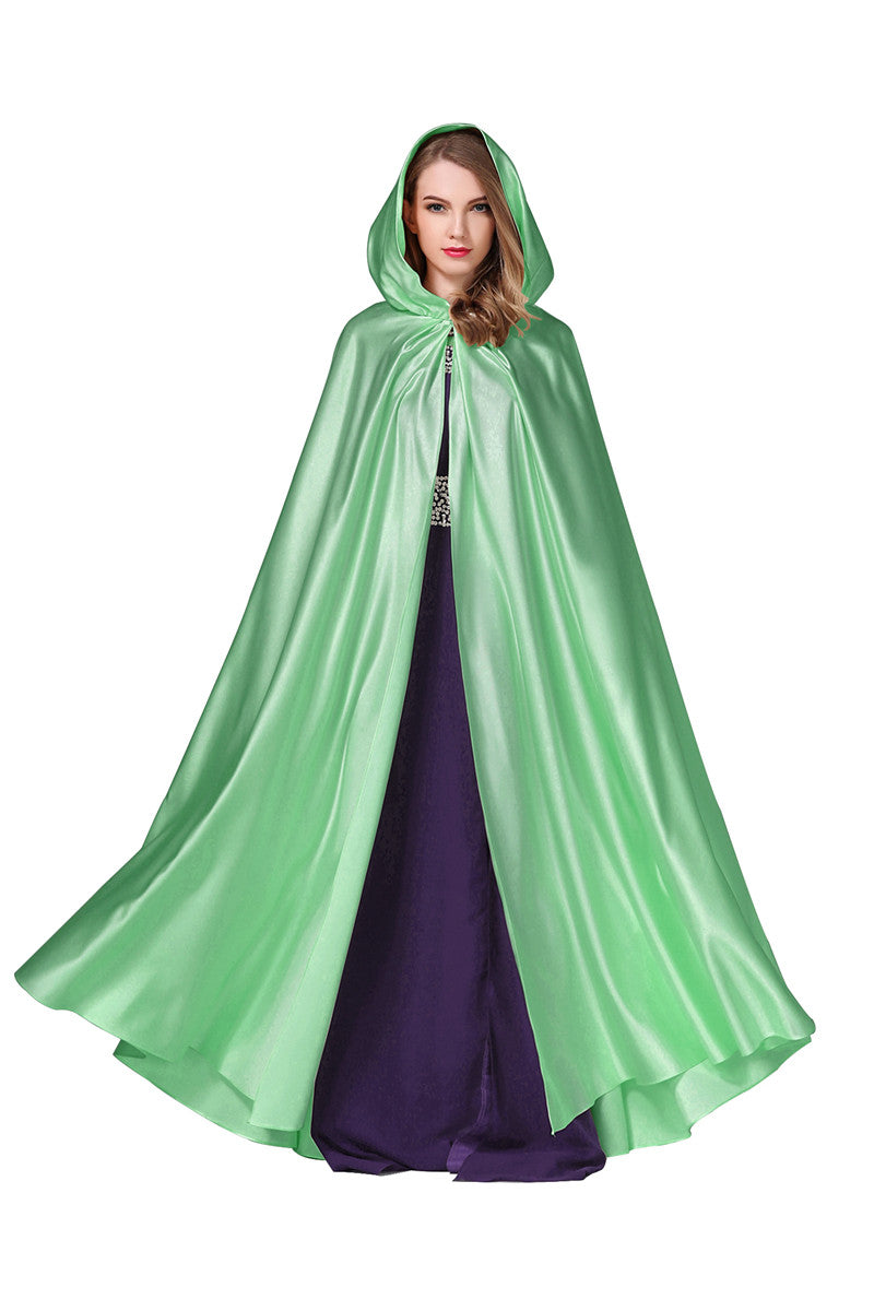 BEAUTELICATE Damen-Hochzeitsumhang mit Kapuze, Brautumhang, Poncho, volle Länge (mehr Farben)