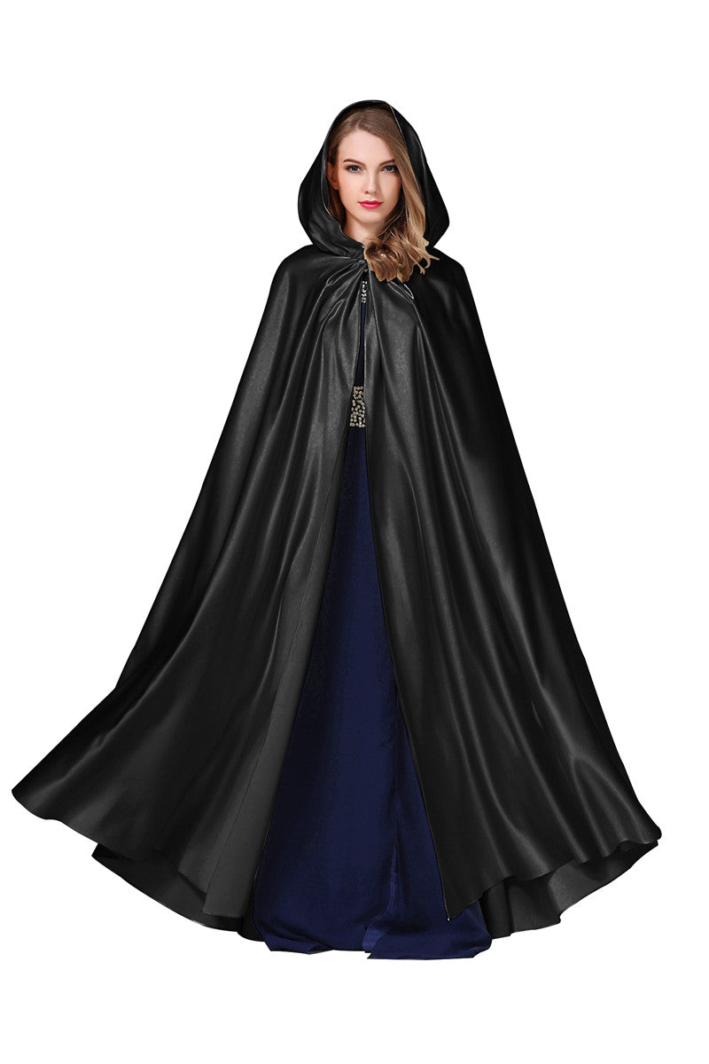 BEAUTELICATE Damen-Hochzeitsumhang mit Kapuze, Brautumhang, Poncho, volle Länge (mehr Farben)