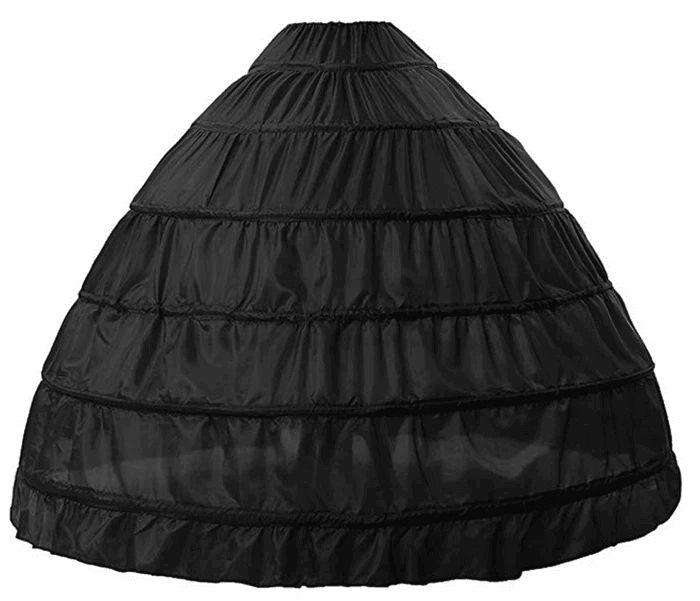 petticoat-for-women-hoop-skirt-crinoline-slip-dresses-4-hoop-extra-puffy-long-petticoat-Black