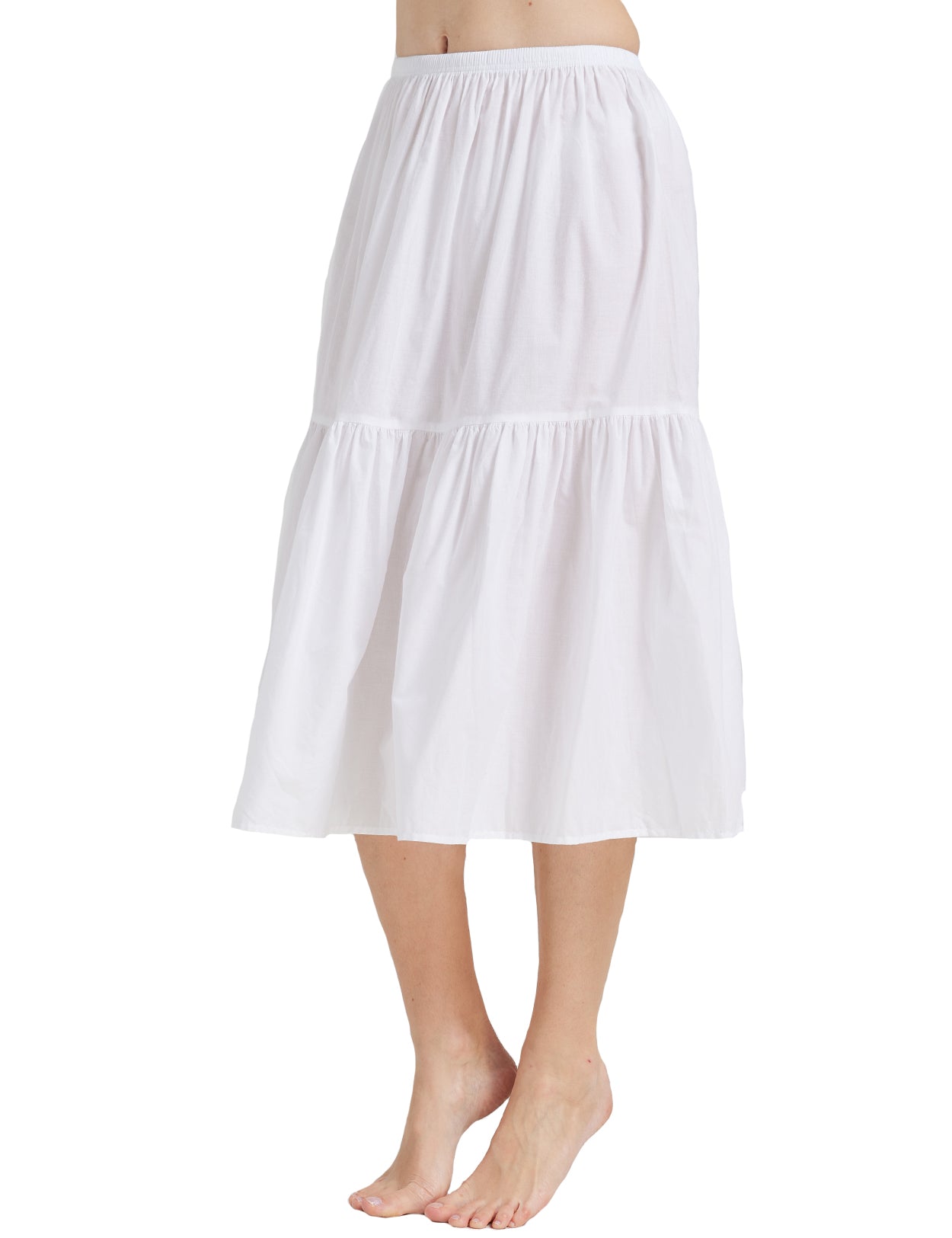 Ivory or White Elegant Vintage Cotton Tea Skirt Extender