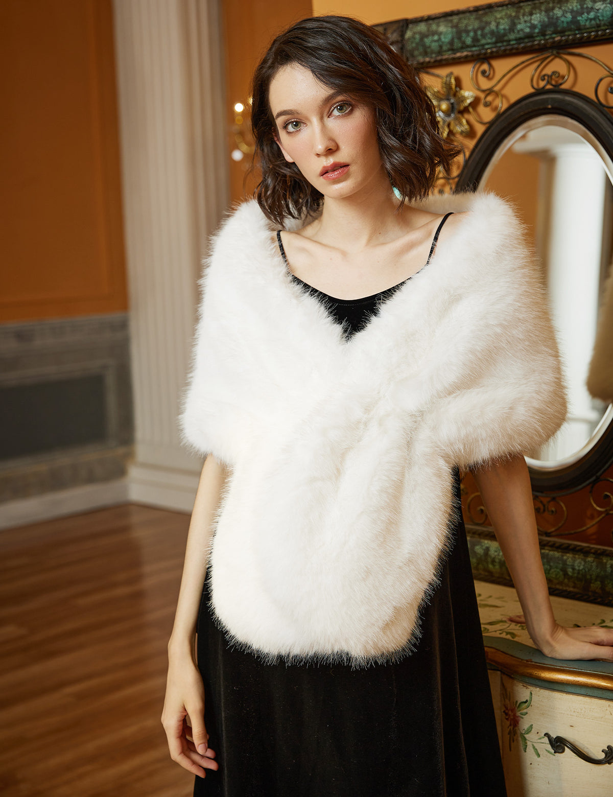Fur Stole Ivory Faux Fur Bride Fuzzy Shawl For Wedding Ivory Faux