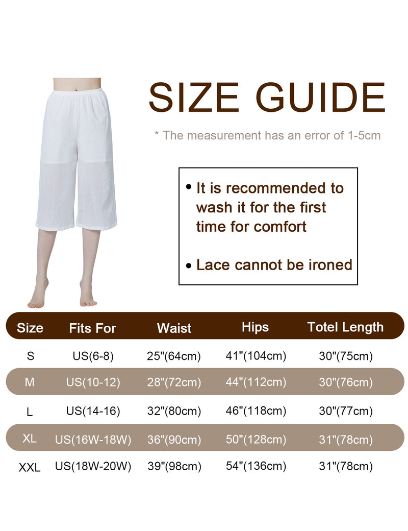 Baumwoll-Pettipants Culotte Slip Cropped Pants 
