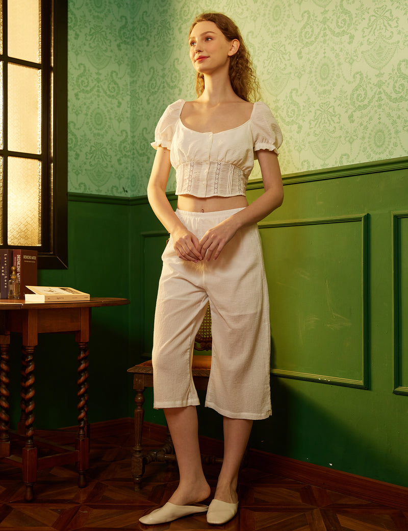 Baumwoll-Pettipants Culotte Slip Cropped Pants 