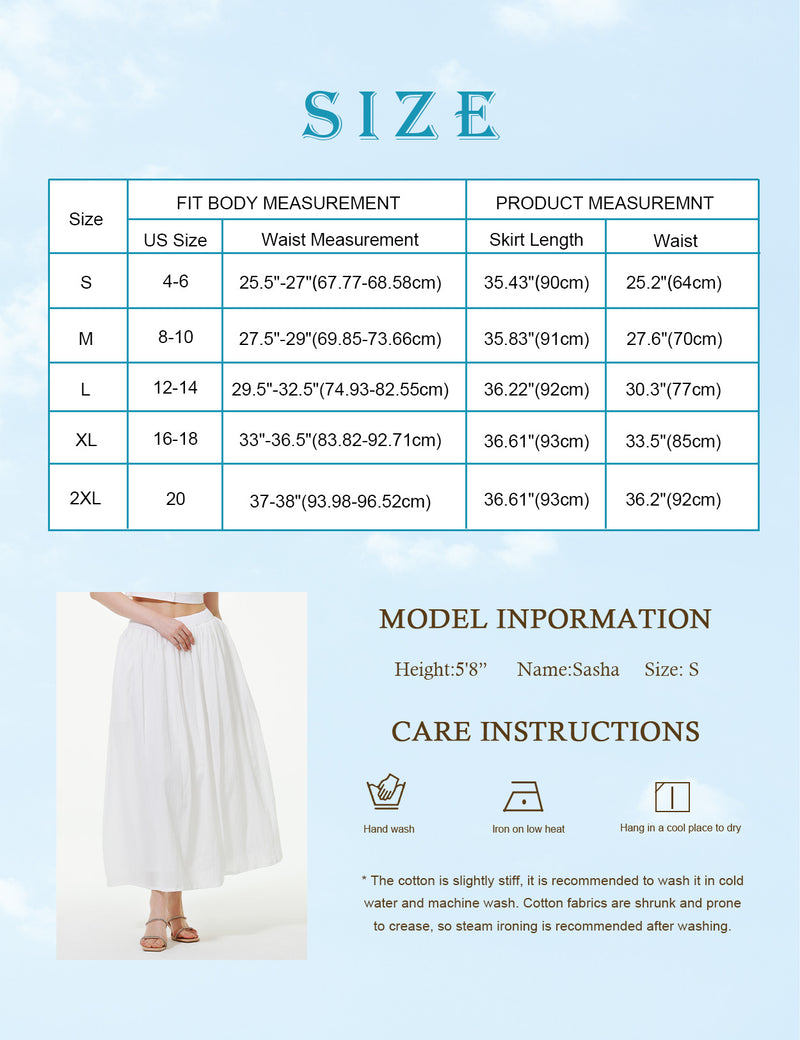 Beautelicate skirt size chart