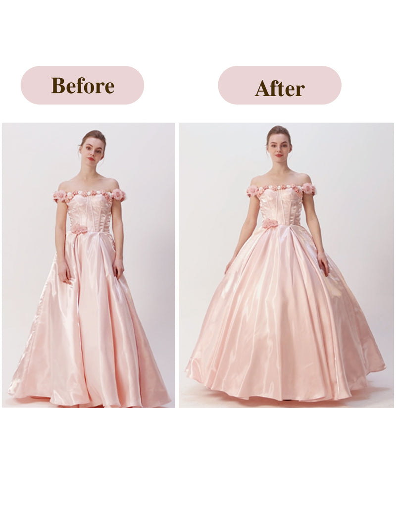 Compare with petticoat and without petticoat