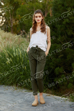 BEAUTELICATE Women Cotton Linen Vest VE-02