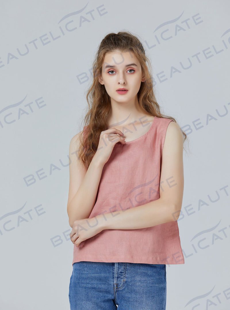 BEAUTELICATE Women Cotton Linen Vest VE-01