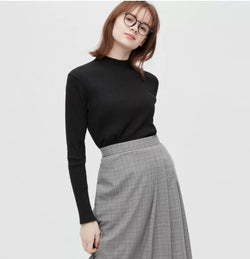 BEAUTELICATE Women Knit Shirts Black-01