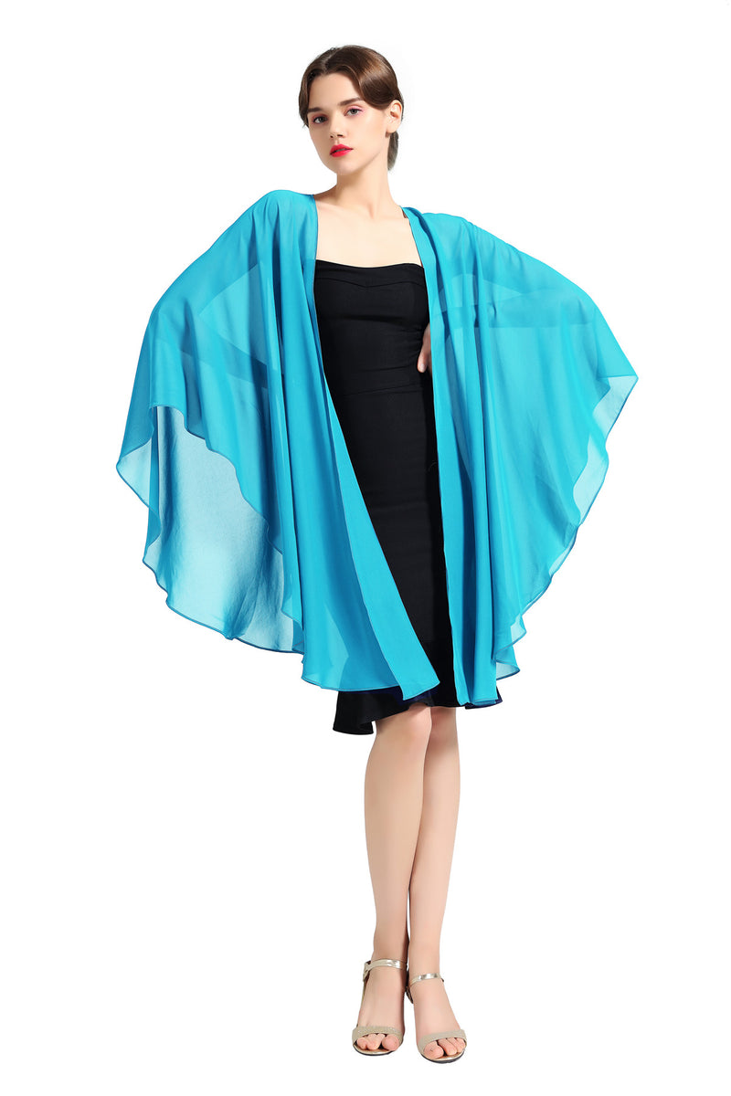 BEAUTELICATE Shawl Wrap Chiffon Scarf For Women Evening Dresses Wedding Stole Black White Blue 25 Colors-S66