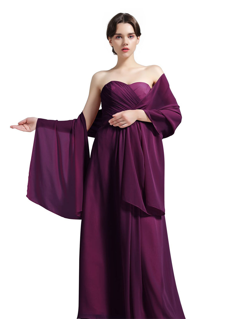 Sheer Soft Chiffon Bridal Women's Shawl For Special Occasions-S16
