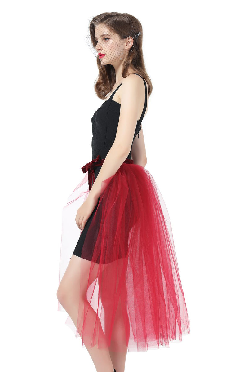 Tulle Overskirt Tutu Detachable Skirt 2 Layered Overlay with