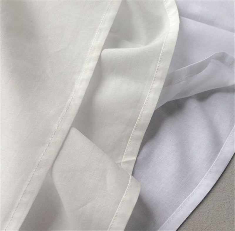 Half Slip Skirt Extender 100% Cotton Vintage Underskirt Tea Length White Black Ivory-P24