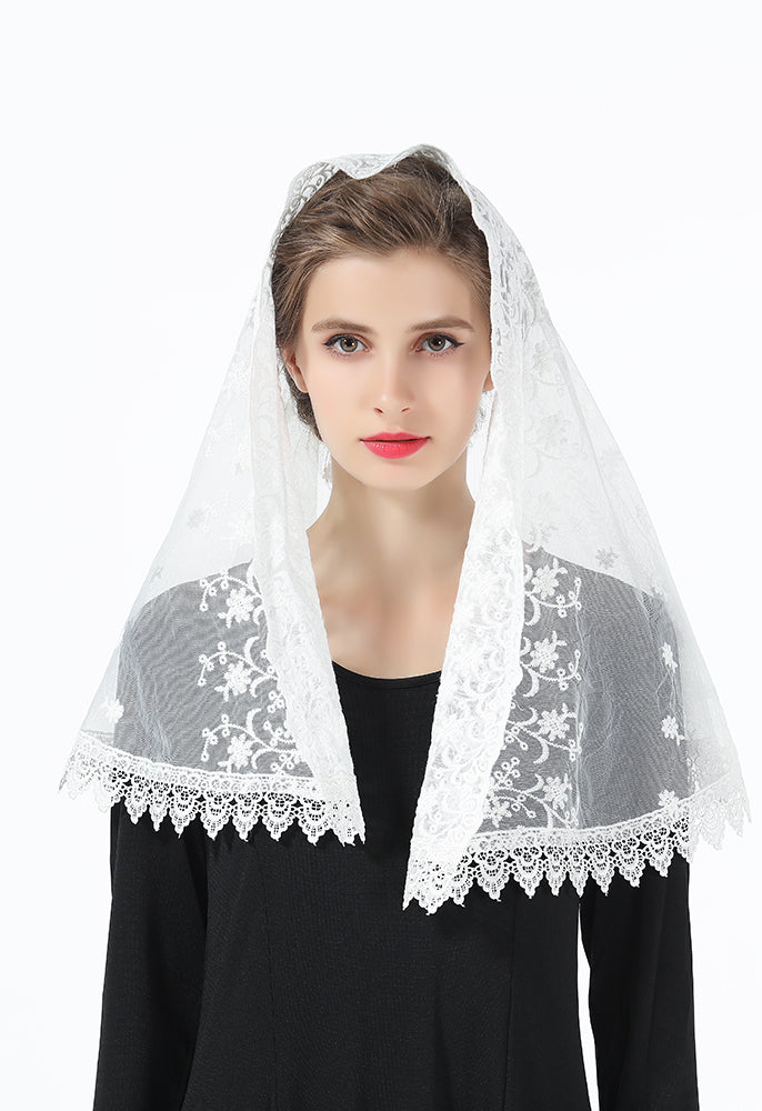 CB Catholic WC529 First Communion Lace Veil 45 in.