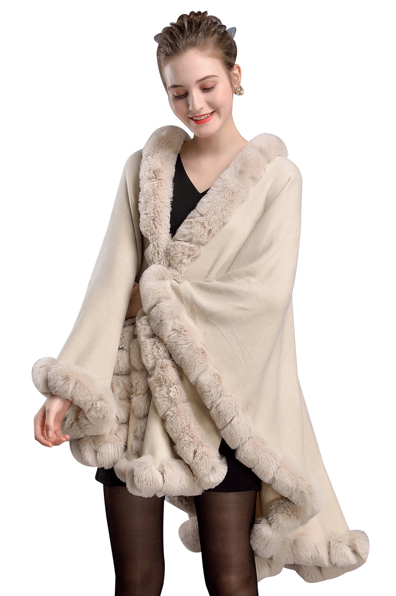 Fox-fur-shawls-faux-Volume-feeling-wraps-cape-everyday-coat-cloak-jacket-tops-pashmina-bridal