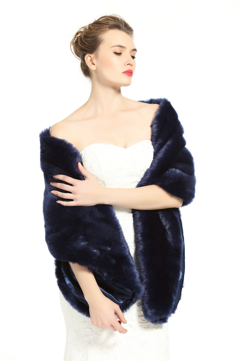 BEAUTELICATE Women's Faux Fur Shawl Stoles Wrap for Bridal/Wedding/Party-S62(12 Colors)