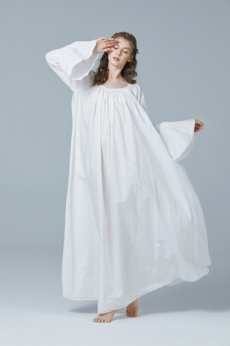 Victorian Nightgown 100% Cotton for Women Vintage Costumes Slip