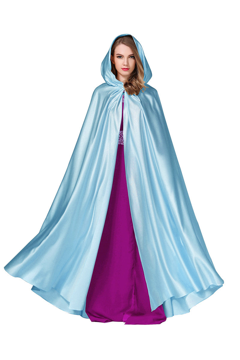 BEAUTELICATE Women's Wedding Hooded Cape Bridal Cloak Poncho Full Length (More Colors)