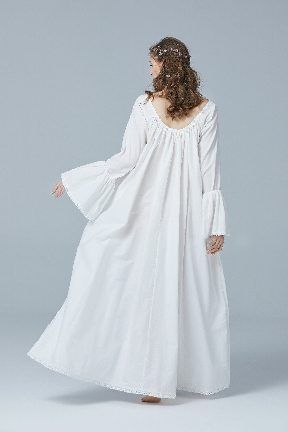 Victorian Nightgown 100% Cotton for Women Vintage Costumes Slip Sleepw ...