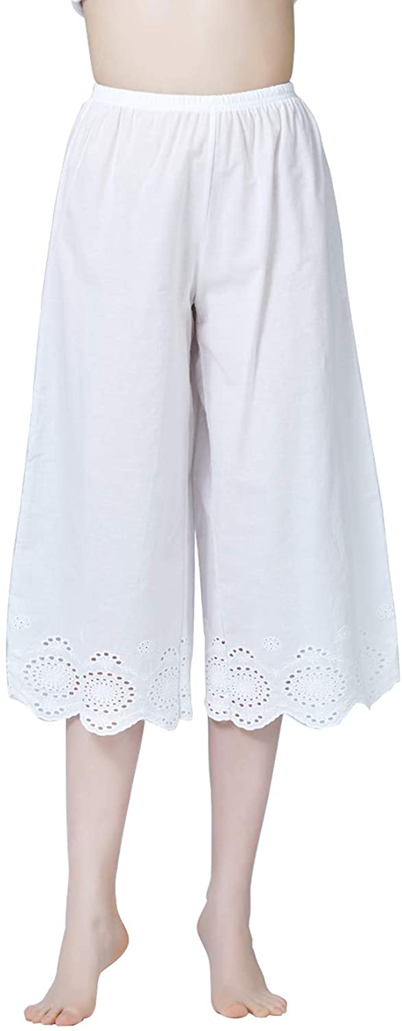 Vintage Cotton Pettipants Culotte Slip Cropped Sleepwear Pants