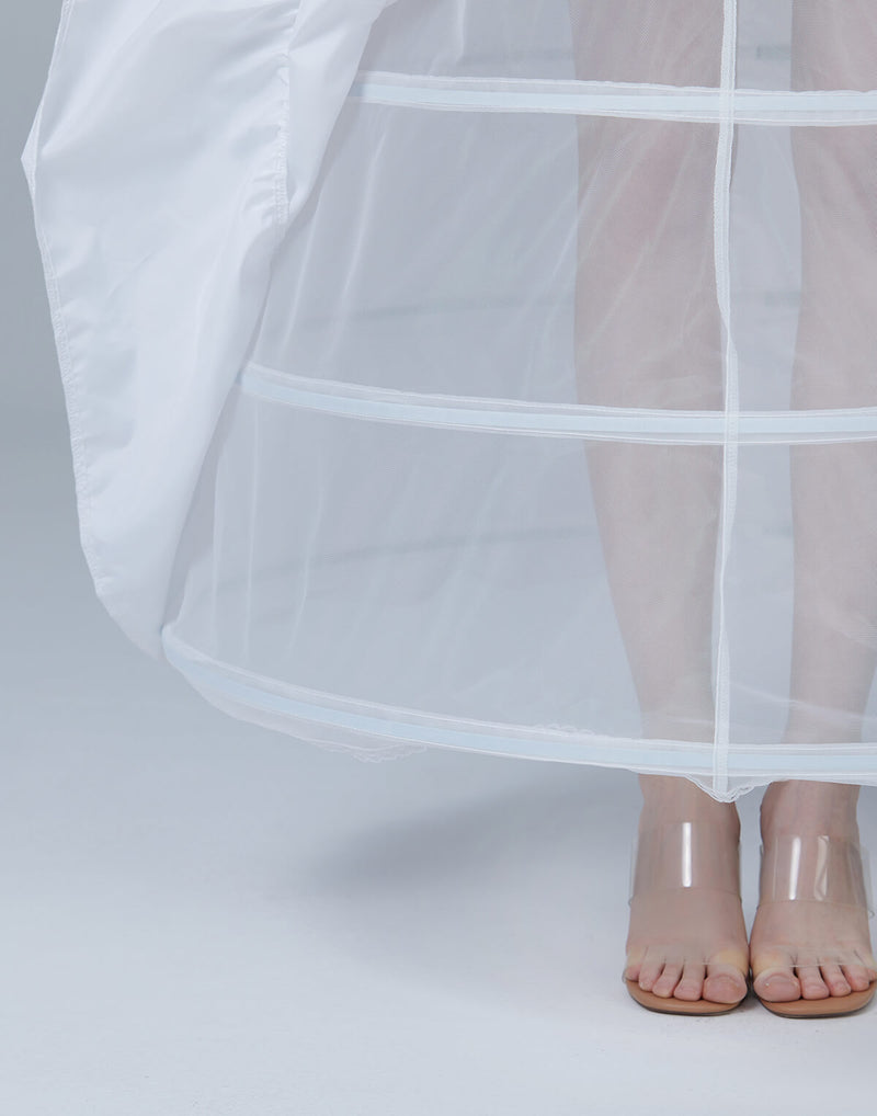 Wedding-Bridal-Petticoat-A-Line-3-Hoops-Underskirt-Slip-For-Women-Long-Dress-Gown-White