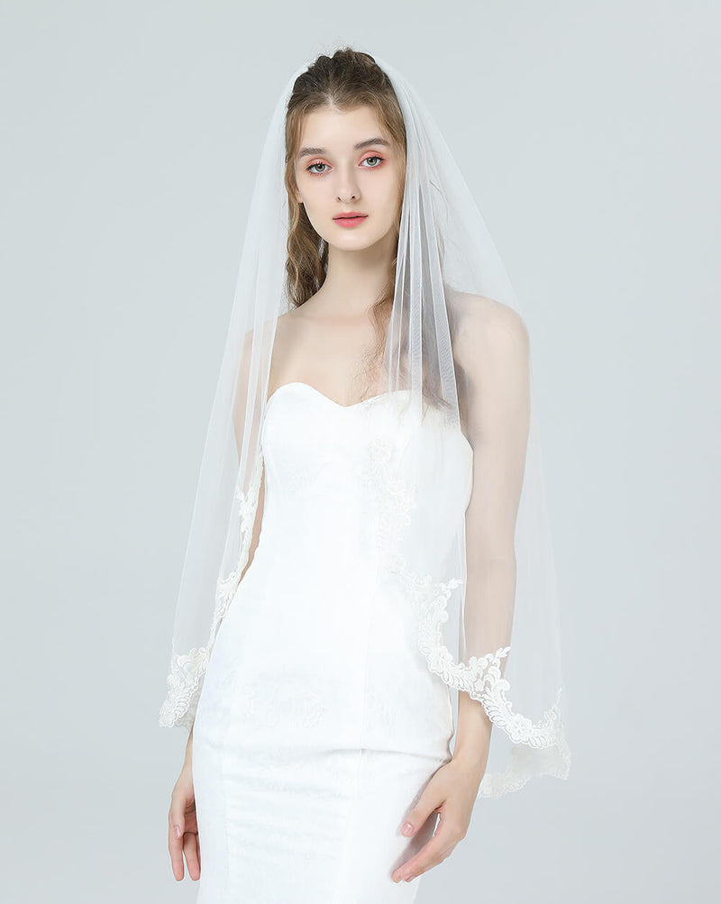 wedding-veil-bridal-veil-mantilla-full-half-French-Flower-lace-embroidery-bride-ivory