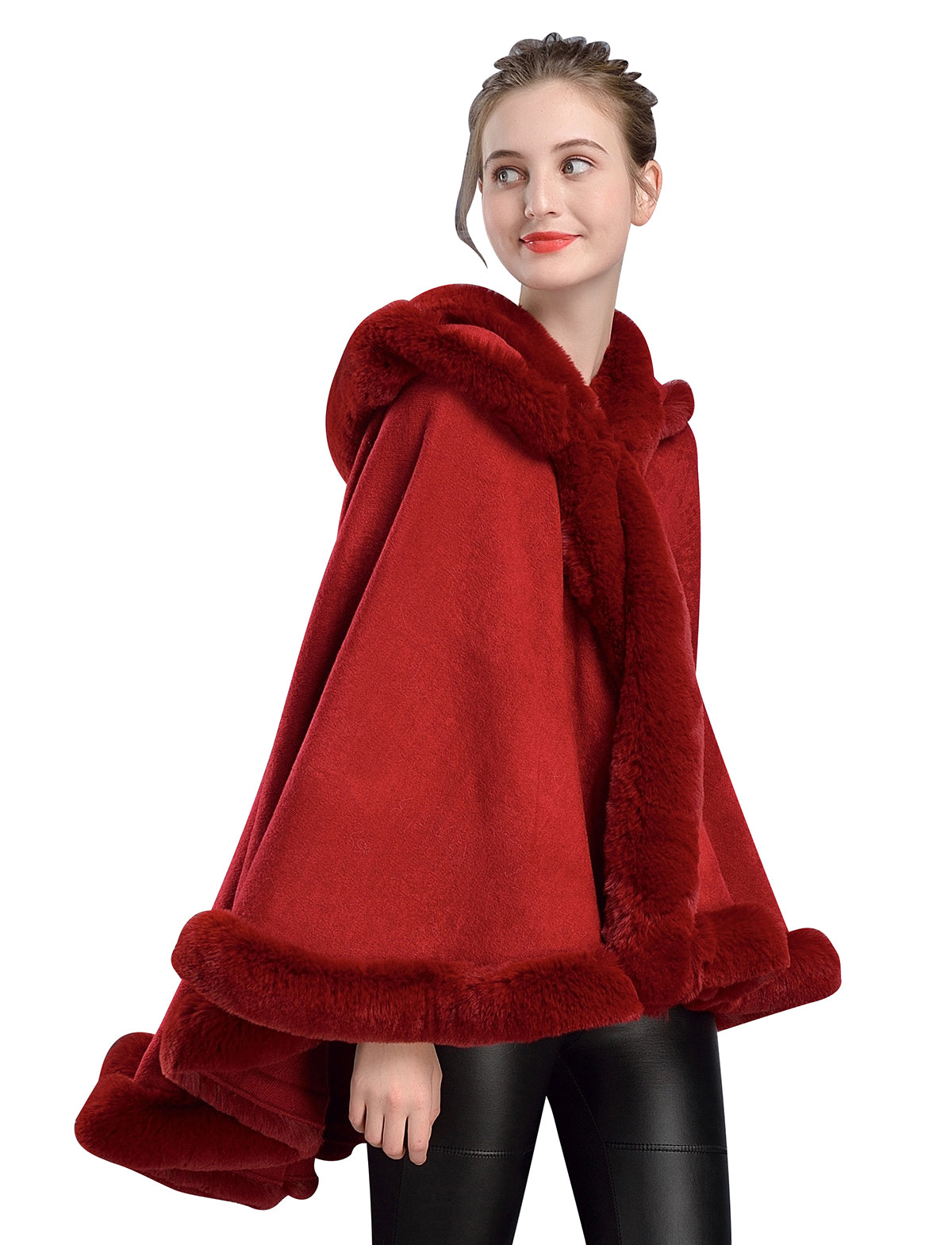 Women’s Caracalla Luxury Faux Fur deals Coat Jacket Wrap Cape Shawl Classy Wedding