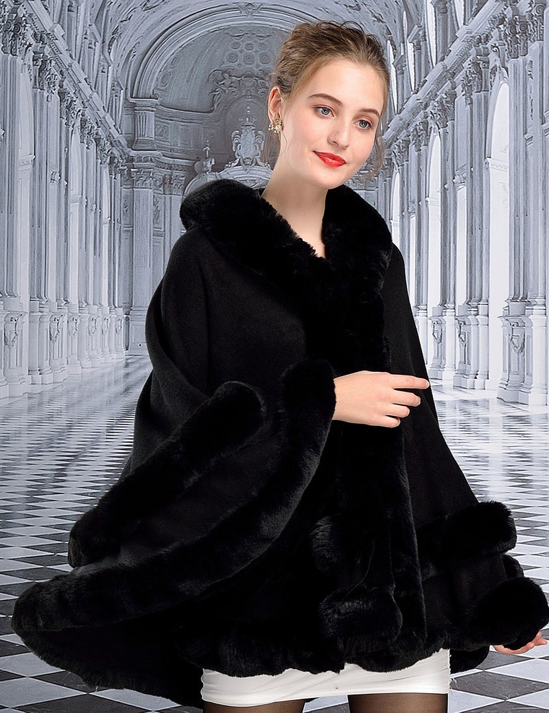Women's Black Faux Fur Coats