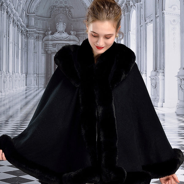 Fur best sale cape shawl