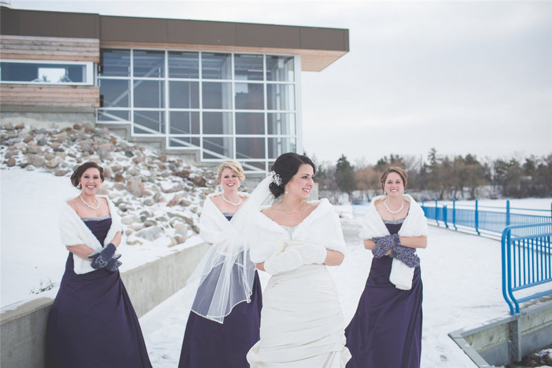 BEAUTELICATE Faux Fur Shawl Bridal Wrap Wedding Women Stole Bridesmaids Winter Cover Up S77 (5 Colors)