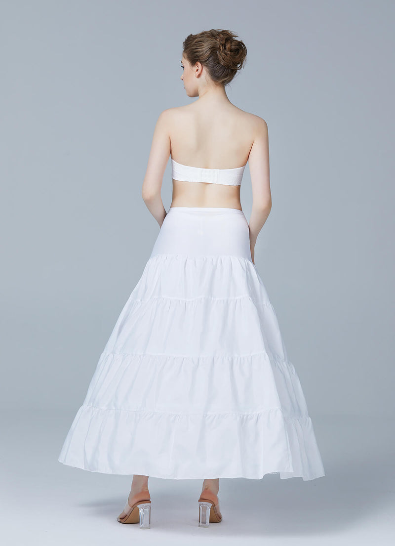 Wedding Bridal Petticoat A-Line 3 Hoops Underskirt Slip For Women Long –  BEAUTELICATE
