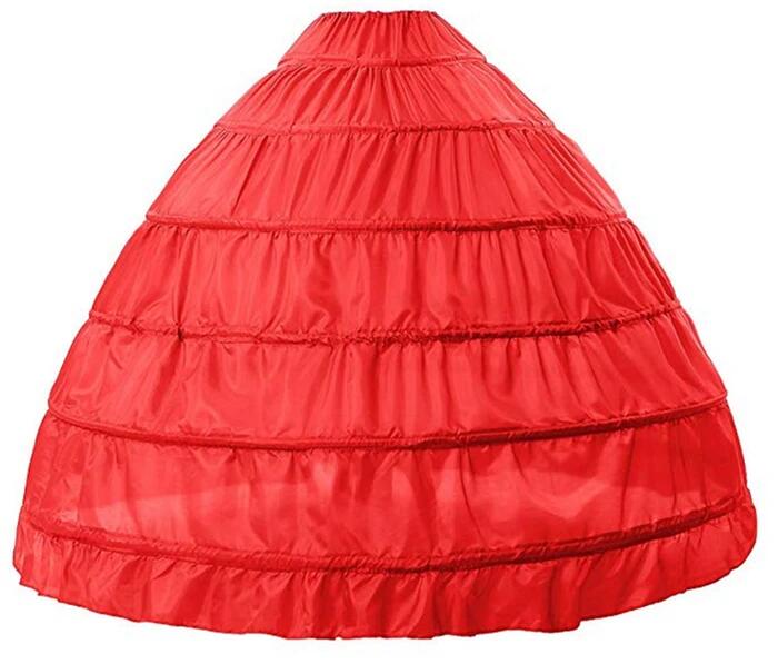 petticoat-Red-for-women-hoop-skirt-crinoline-slip-dresses-4-hoop-extra-puffy-long-petticoat-Red