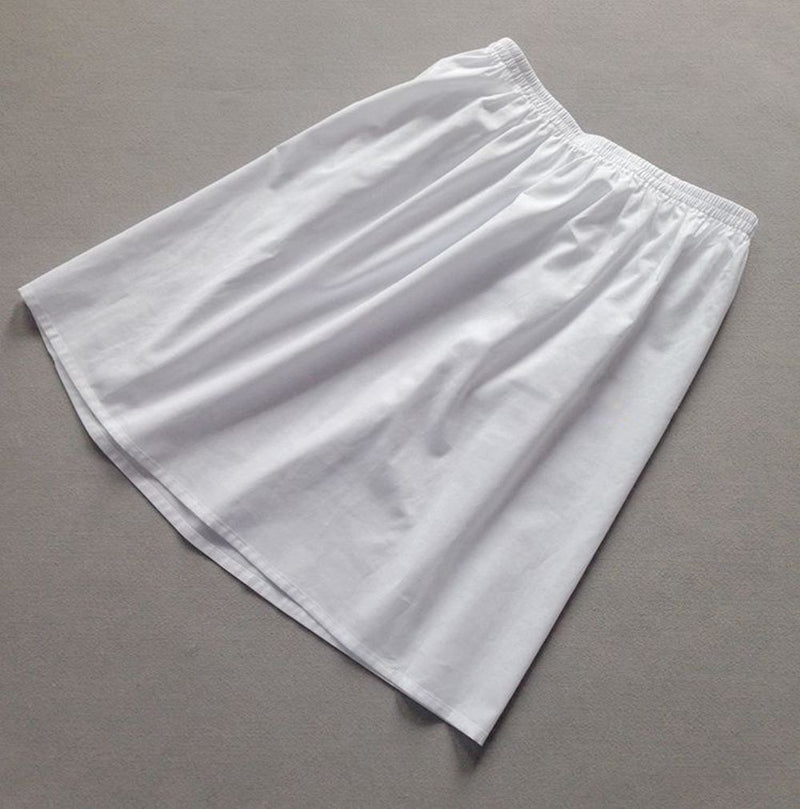 Womens Half Slip 100% Cotton Vintage Underskirt in 5 Lengths White Black Ivory-P23
